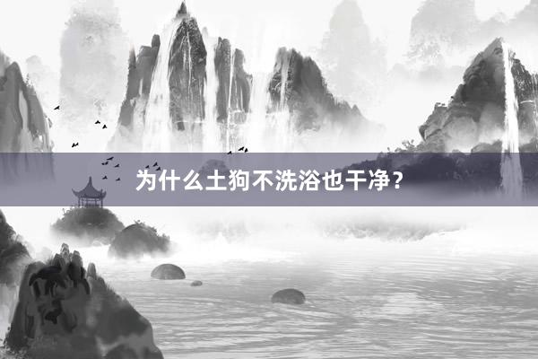 为什么土狗不洗浴也干净?